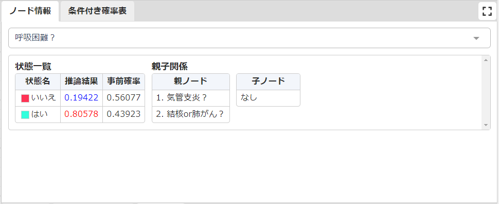 推論画面-ノード情報
